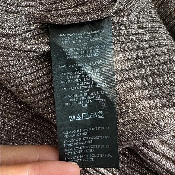 NWT ANTHROPOLOGIE Metallic Brown Long Sleeve Dress Sz. XL. - Picture 15 of 15